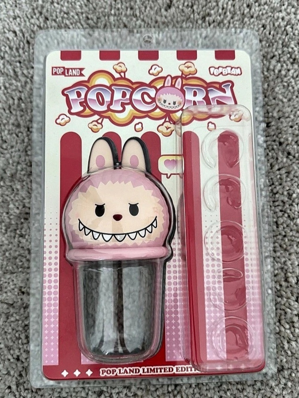 Pop Mart POP BEAN Popcorn jar Pink Version (POP LAND Limited Edition) Pink